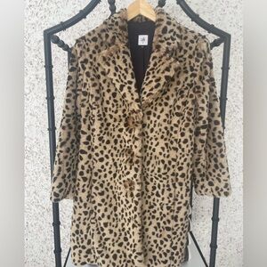 CAbi Teddy Jacket Brown and Black Faux Fur